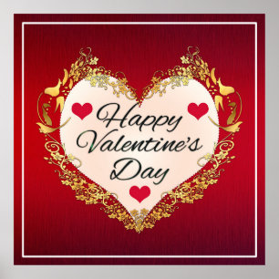 Happy Valentine's Day Heart Shape-47949 Poster