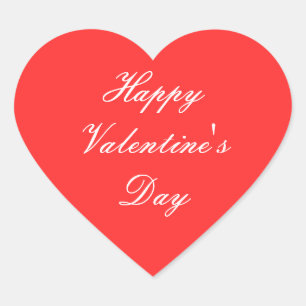 Happy Valentine's Day  Heart Sticker