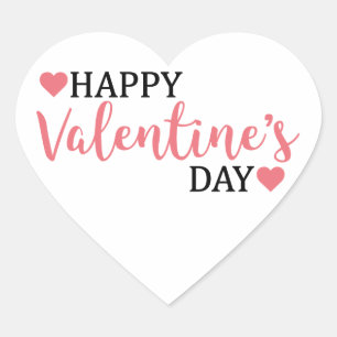 Happy Valentine's Day Heart Sticker