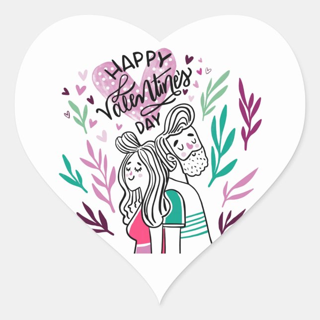 Happy Valentines Day Heart Sticker (Creator Uploaded)