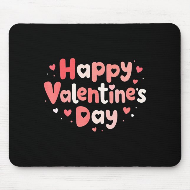 Happy Valentines Day Heart Teacher Funny Matching  Mouse Pad (Front)