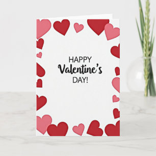 Happy Valentines Day Heart Themed Card