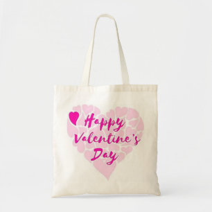 "HAPPY VALENTINE'S DAY" HEART TOTE BAG