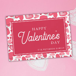 Happy Valentine's Day Heart Valentines   Holiday Card