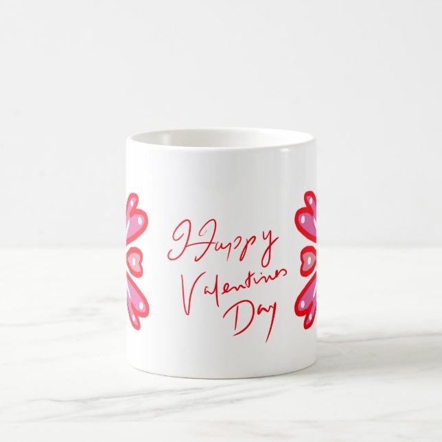 Happy Valentines Day Hearts  Coffee Mug (Center)