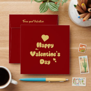 Happy Valentine's Day Hearts Cute Envelope