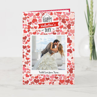 Happy Valentine's Day Hearts Holiday Card