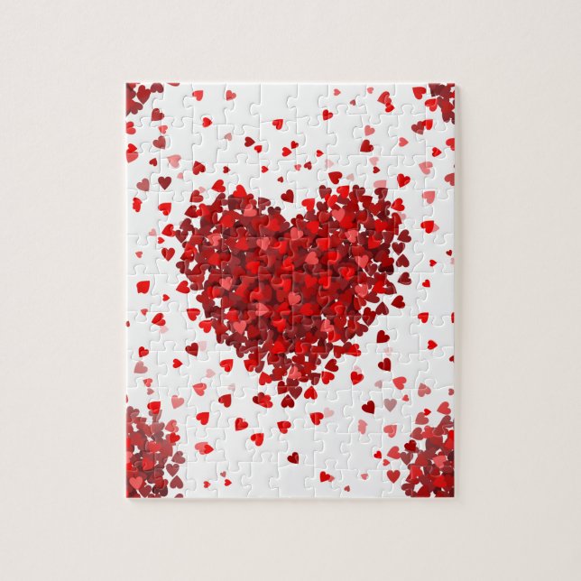happy valentines day hearts jigsaw puzzle (Vertical)