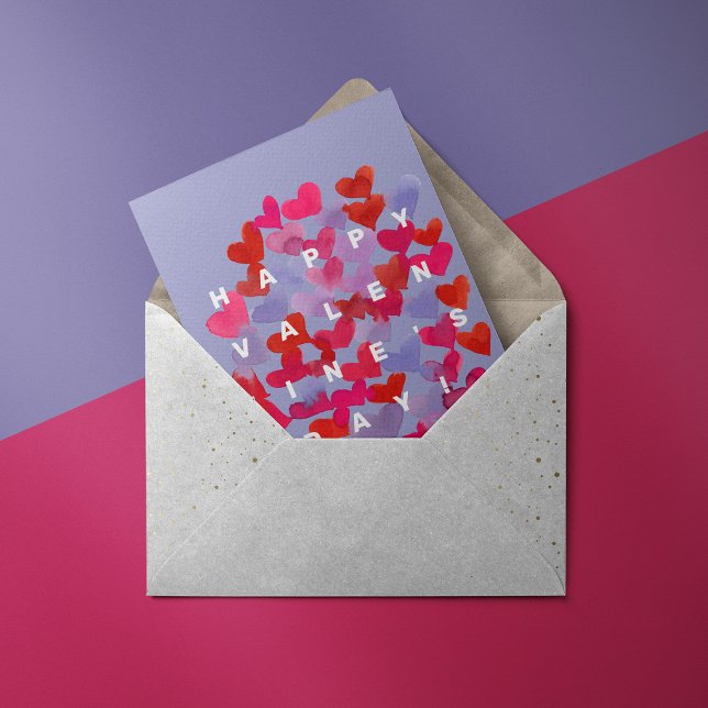 Happy Valentine's Day hearts Postcard (Creator Uploaded)