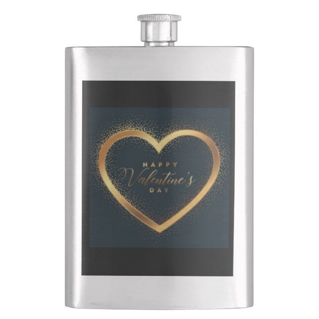 Happy Valentine's Day! Hip Flask (Front)
