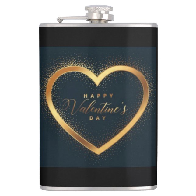 Happy Valentine's Day! Hip Flask (Front)
