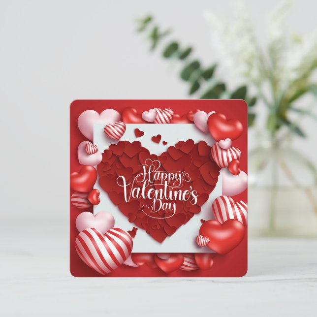 Happy Valentines Day Holiday Card (Standing Front)