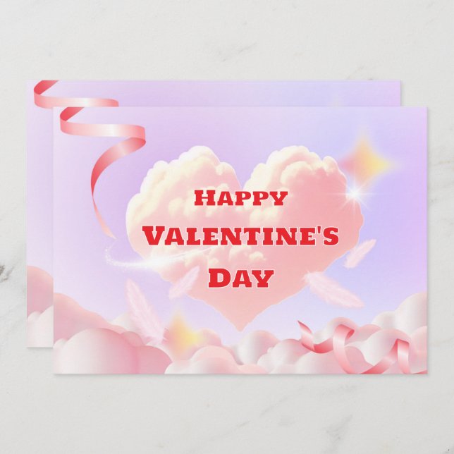 Happy Valentine's Day Holiday Card (Front/Back)