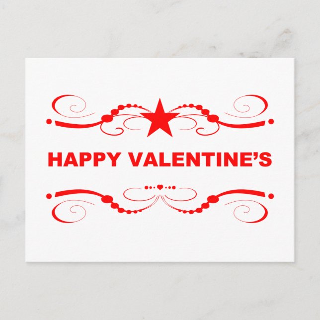 happy valentine's day holiday postcard (Front)