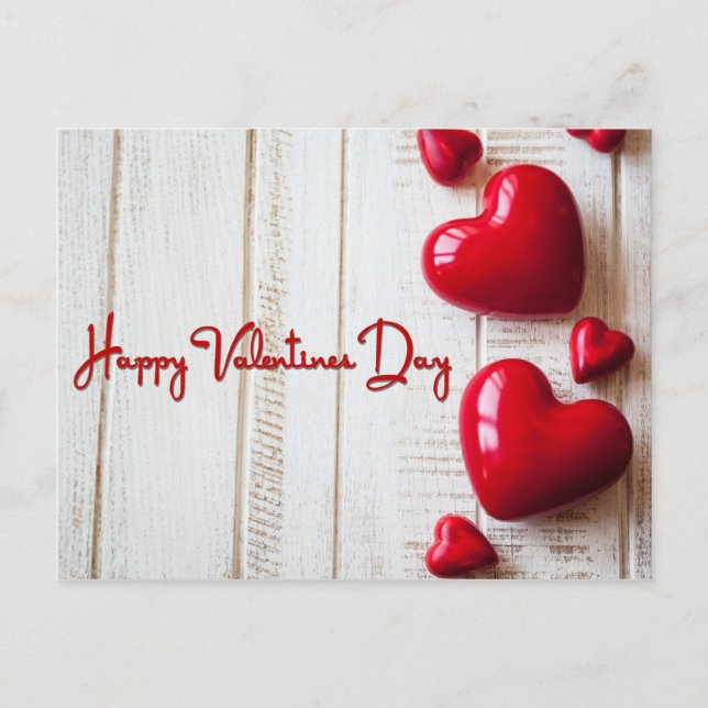 Happy valentines day holiday postcard (Front)