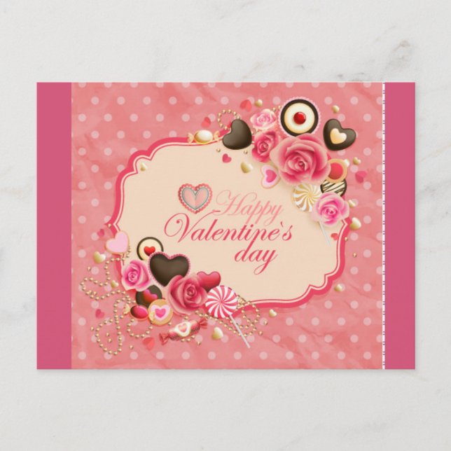 Happy Valentine's Day! Holiday Postcard (Front)