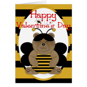 Happy Valentine's Day Honey Bear Greeting Card d1