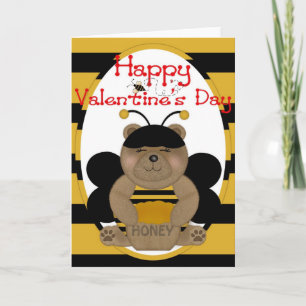 Happy Valentine's Day Honey Bear Greeting Card d3