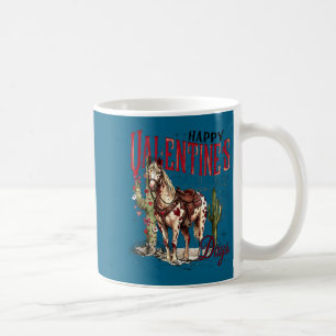 Happy valentine's day horse western love cowgirl coffee mug