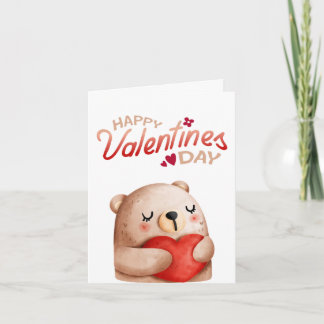 Happy Valentine's Day I Love You Beary Much Card