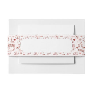 Happy Valentine's Day Invitation Belly Band