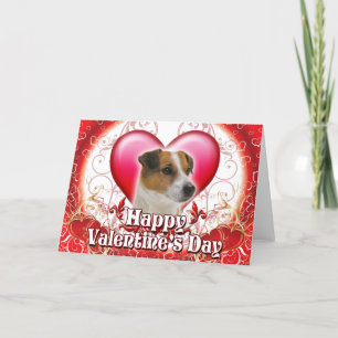 Happy Valentines Day Jack Russell Holiday Card