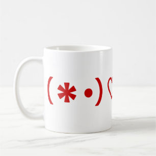 Happy Valentine's Day / Japanese Emoticons Coffee Mug