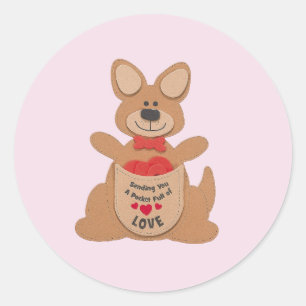 Happy Valentine's Day Kangaroo sticker