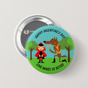Happy Valentine's Day kids 6 Cm Round Badge