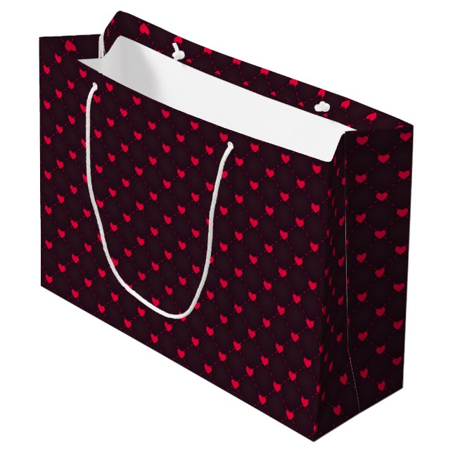 Happy Valentines Day Large Gift Bag (Front Angled)
