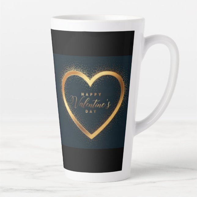 Happy Valentine's Day! Latte Mug (Right)