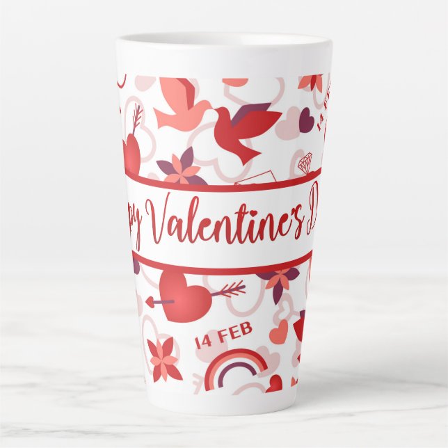 Happy Valentine's Day Latte Mug (Front)