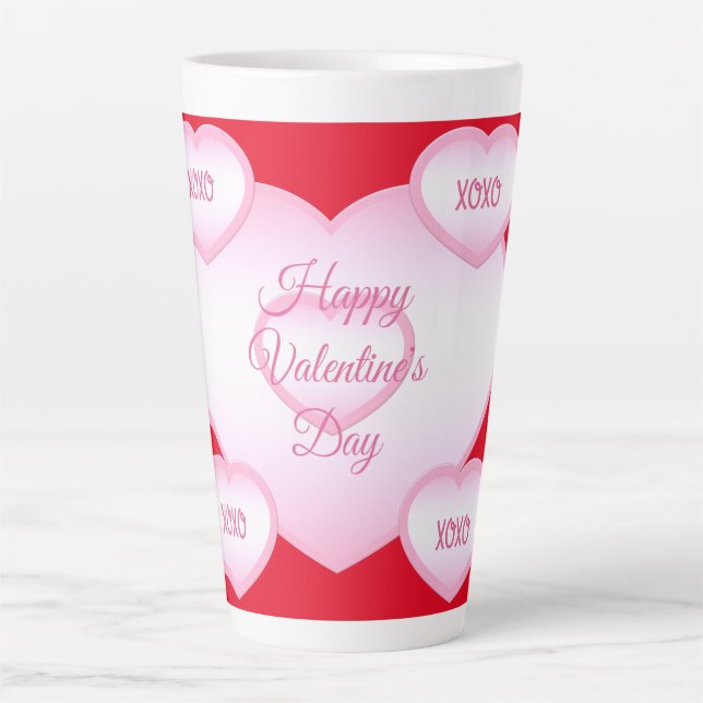 Happy valentine's Day Latte Mug (Front)
