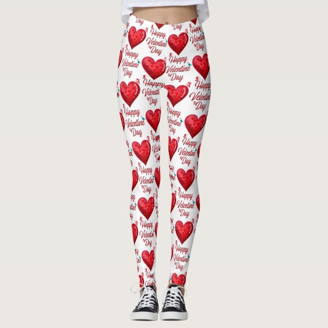 Happy Valentines Day Leggings (Front)