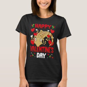 Happy Valentines Day Leopard Gecko Heart Love Anim T-Shirt