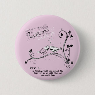 Happy Valentine's Day, Little Bird 6 Cm Round Badge