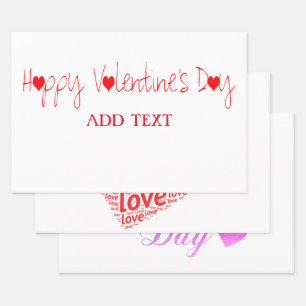 Happy Valentine's Day, lots of love Wrapping Paper Sheet