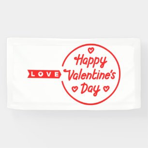 Happy Valentine's Day Love 1.6x3 Vinyl Banner