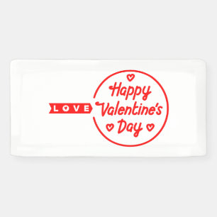 Happy Valentine's Day Love 2x1 Vinyl Banner