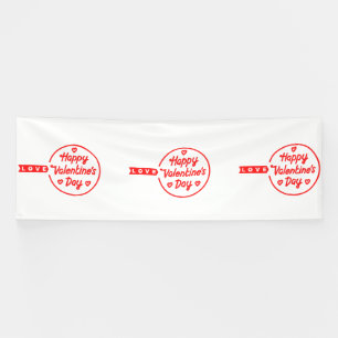 Happy Valentine's Day Love 4x12 Vinyl Banner