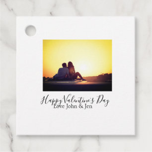 Happy Valentine's day love add name photo simple g Favour Tags