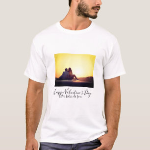 Happy Valentine's day love add name photo simple g T-Shirt