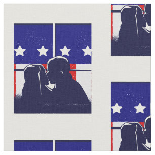 happy valentines day love america american flag fabric