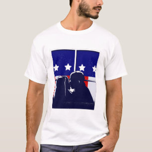 happy valentines day love america american flag T-Shirt