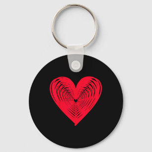 Happy Valentine's Day Love Heart Key Ring