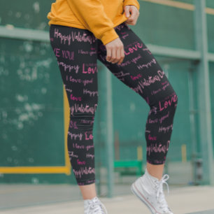 Happy Valentine's day Love Script Gift   Leggings