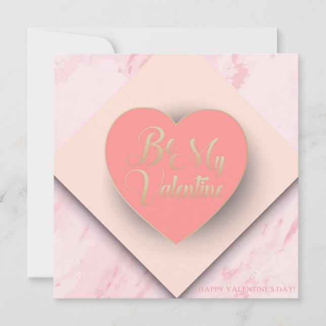 Happy Valentine's Day Lovely Elegant Greeting Holiday Card (Front)