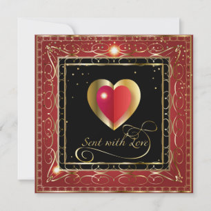 Happy Valentine's Day Lovely Elegant Greeting Holiday Card