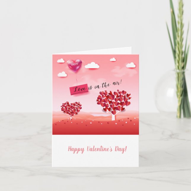 Happy Valentine's Day Lovely Elegant Greeting Holiday Card (Front)