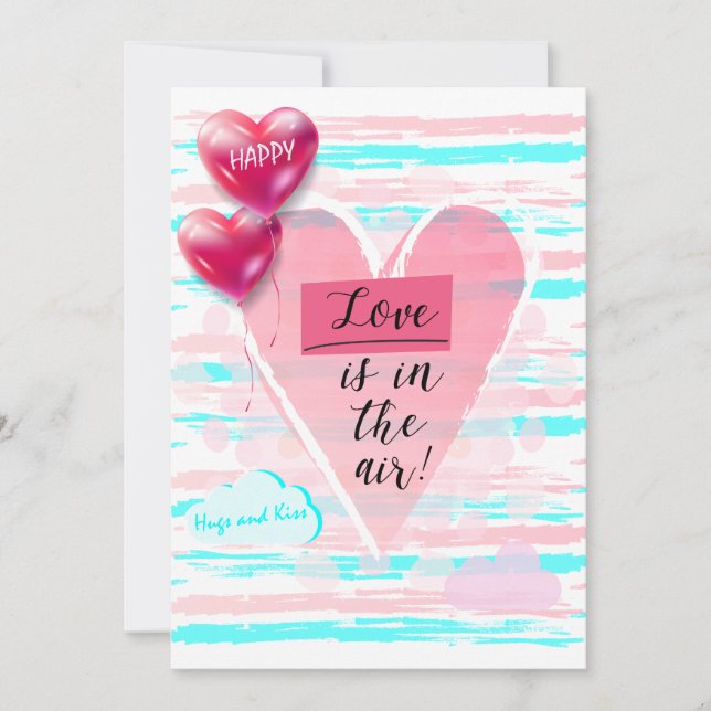 Happy Valentine's Day Lovely Elegant Greeting Holiday Card (Front)